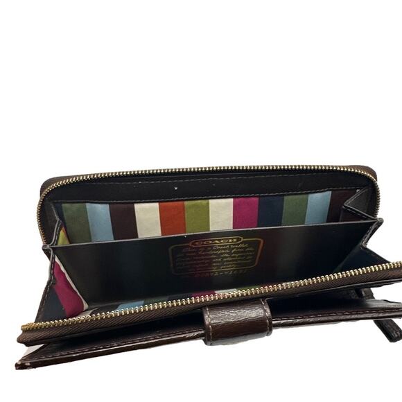 y2k COACH Legacy Brown Signature Canvas Wallet - Picture 7 of 9